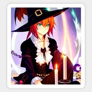 Candle Magic Witch Sticker